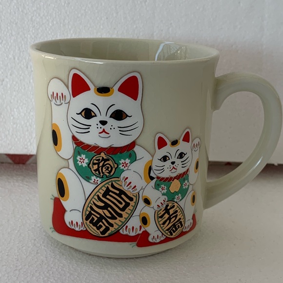 made in Japan Other - Lucky Cat Maneki Neko Cup Made in Japan